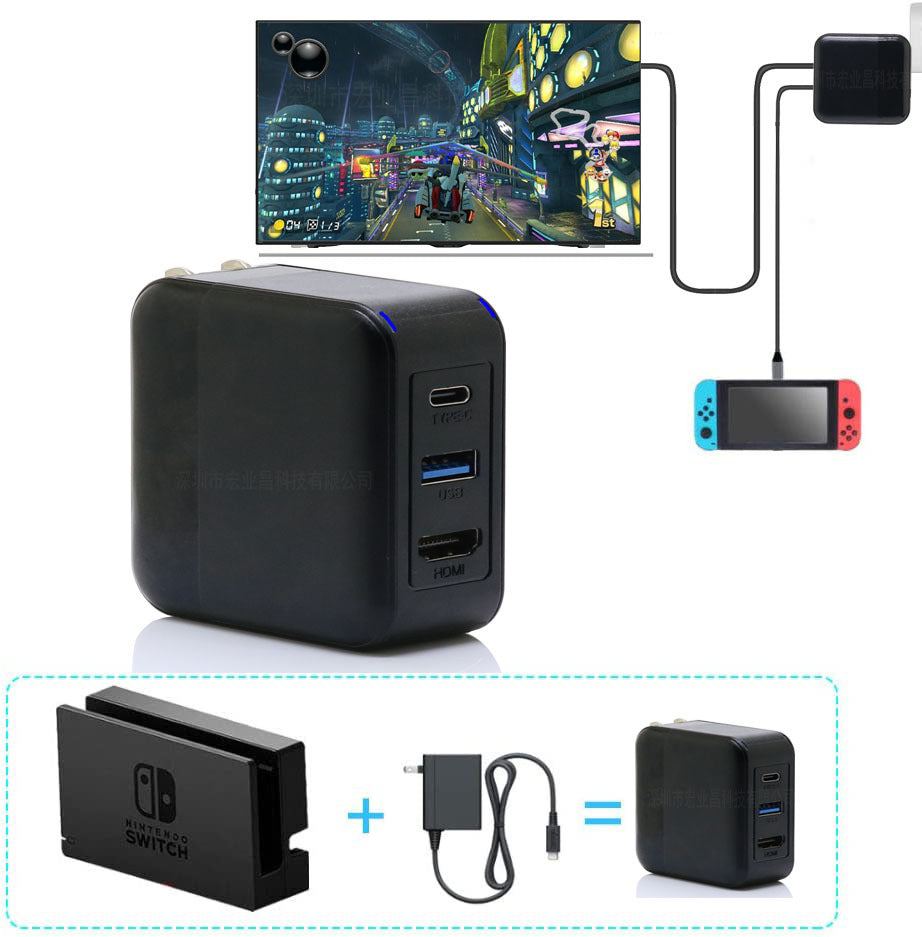 2-in-1 multifunctional docking station  65W Gan for Nintendo Switch 2/ Switch Oled / Switch Console