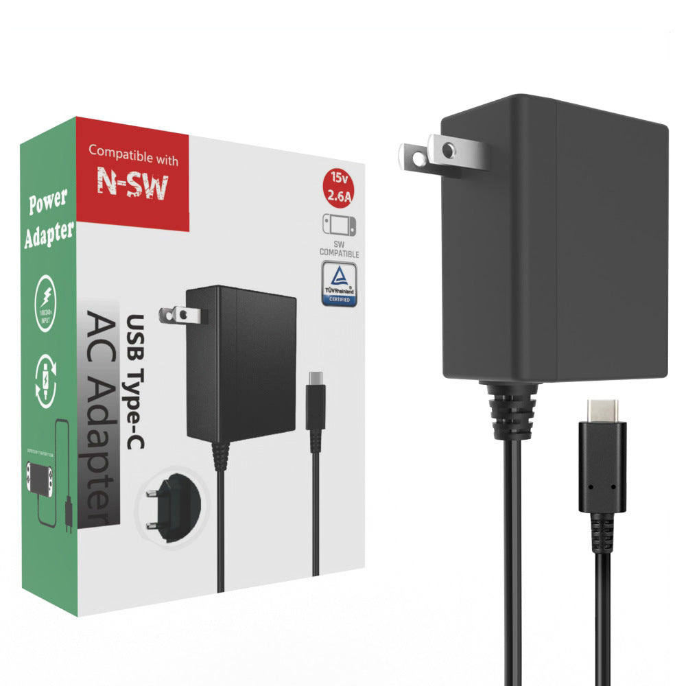 AC Adapter for Nintendo Switch 1 & Switch 2, 15V 2.6A Game Console Charger Power Supply