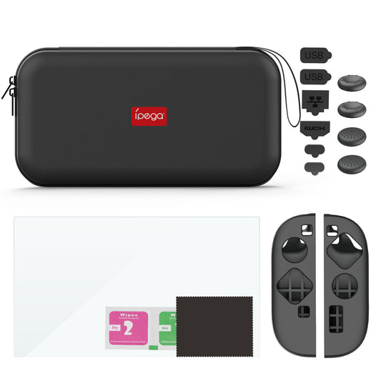 Nintendo Switch 2 Pouch Eva Carrying Case Screen Protector Silicone Case Thumb Grip Dustproof Kit 9 in 1